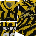 customized iowa hawkeyes stripe splatter black jersey best selling