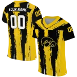 customized iowa hawkeyes striped texture black jersey best selling