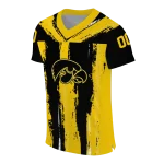 customized iowa hawkeyes striped texture black jersey best selling