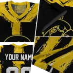 customized iowa hawkeyes striped texture black jersey best selling