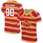 customized iowa state cyclones art stripe red jersey best selling