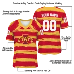 customized iowa state cyclones art stripe red jersey best selling