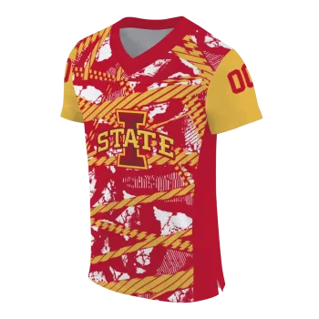 customized iowa state cyclones camo shatter red jersey fashion forward