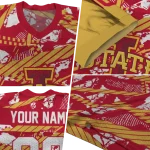 customized iowa state cyclones camo shatter red jersey best selling