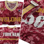customized iowa state cyclones camouflage abstract red jersey best selling