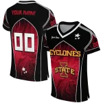 customized iowa state cyclones halftone slant red black jersey best selling