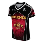 customized iowa state cyclones halftone slant red black jersey best selling