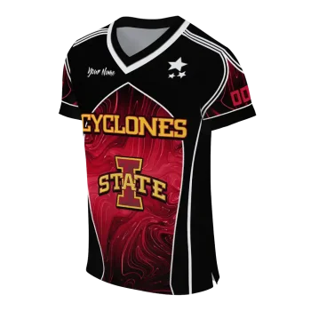 customized iowa state cyclones halftone slant red black jersey fashion forward