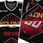 customized iowa state cyclones halftone slant red black jersey best selling