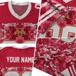customized iowa state cyclones mirrored pattern red jersey best selling