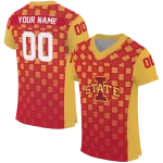 customized iowa state cyclones stacked rectangle red jersey best selling