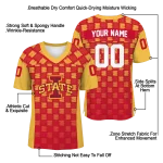 customized iowa state cyclones stacked rectangle red jersey best selling
