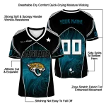 customized jacksonville jaguars halftone slant teal black jersey best selling
