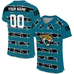 customized jacksonville jaguars layered grids teal jersey best selling