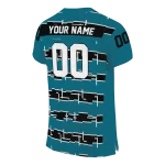 customized jacksonville jaguars layered grids teal jersey best selling