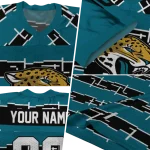 customized jacksonville jaguars layered grids teal jersey best selling