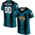 customized jacksonville jaguars rugged stripes teal jersey best selling