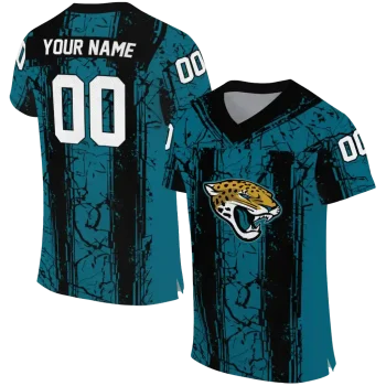customized jacksonville jaguars rugged stripes teal jersey best selling