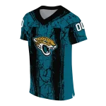 customized jacksonville jaguars rugged stripes teal jersey best selling