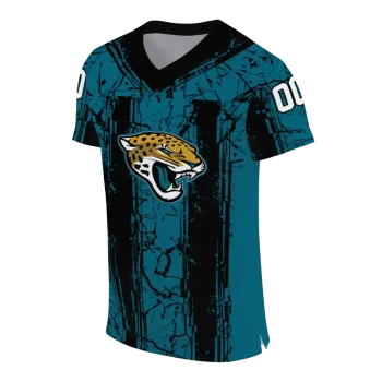 customized jacksonville jaguars rugged stripes teal jersey fashion forward