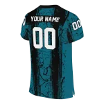 customized jacksonville jaguars rugged stripes teal jersey best selling