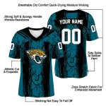 customized jacksonville jaguars rugged stripes teal jersey best selling