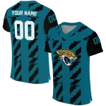customized jacksonville jaguars stripe block teal jersey best selling