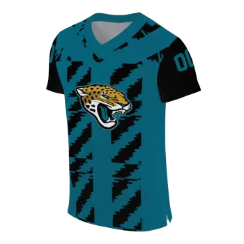customized jacksonville jaguars stripe block teal jersey fashion forward