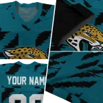 customized jacksonville jaguars stripe block teal jersey best selling