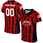 customized jacksonville state gamecocks stripe splatter red jersey best selling