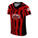customized jacksonville state gamecocks stripe splatter red jersey best selling