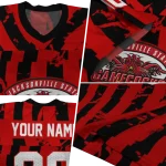 customized jacksonville state gamecocks stripe splatter red jersey best selling