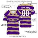 customized james madison dukes art stripe purple jersey best selling