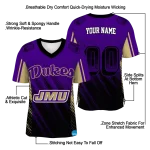 customized james madison dukes halftone flow purple black jersey best selling
