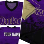 customized james madison dukes halftone flow purple black jersey best selling