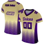 customized james madison dukes halftone sweep gold black jersey best selling