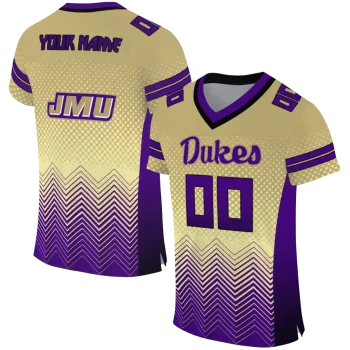 customized james madison dukes halftone sweep gold black jersey best selling