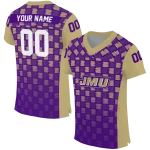 customized james madison dukes stacked rectangle purple jersey best selling