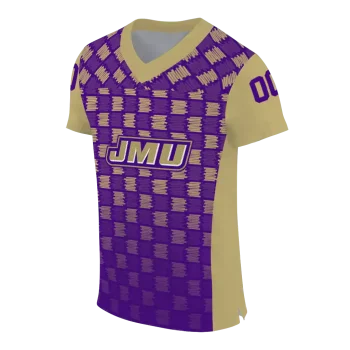 customized james madison dukes stacked rectangle purple jersey fashion forward
