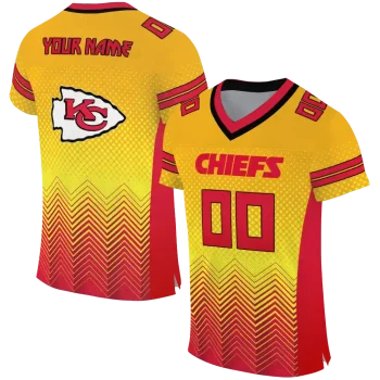 customized kansas city chiefs halftone sweep gold black jersey best selling