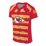 customized kansas city chiefs layered grids red jersey best selling