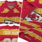 customized kansas city chiefs layered grids red jersey best selling