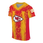 customized kansas city chiefs rugged stripes red jersey best selling
