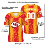 customized kansas city chiefs rugged stripes red jersey best selling