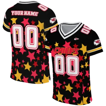 customized kansas city chiefs star cluster black jersey best selling