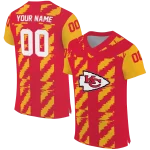customized kansas city chiefs stripe block red jersey best selling