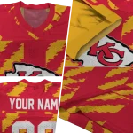 customized kansas city chiefs stripe block red jersey best selling