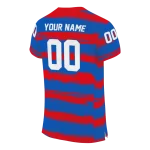 customized kansas jayhawks art stripe blue jersey best selling