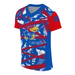 customized kansas jayhawks camo shatter blue jersey best selling