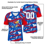 customized kansas jayhawks camo shatter blue jersey best selling
